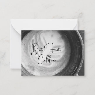 Correspondance Mais D'Abord, Carte pour notes De Café