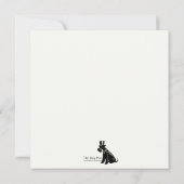 Correspondance Marcher sur la carte de note de chien (Dos)
