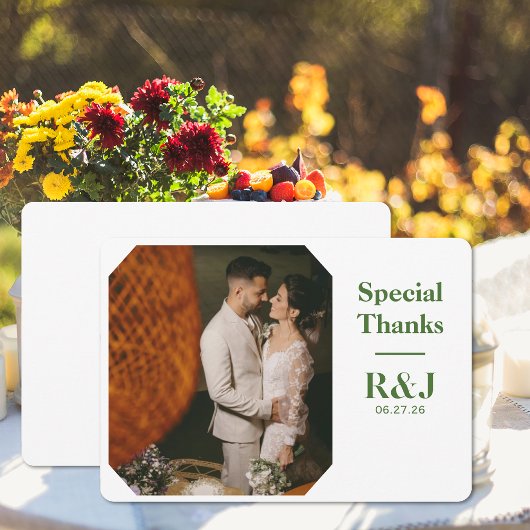 Correspondance Mariage Couple Monogramme Ajouter Carte de remerci