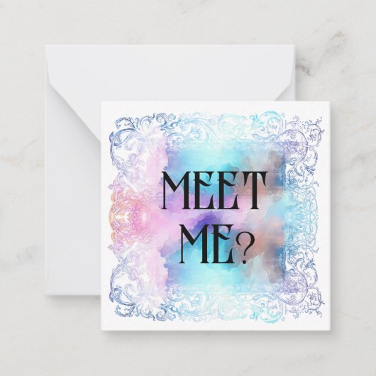 Correspondance *~* ME RENCONTRER ? Carte de note plat AP63 Relati (Devant)