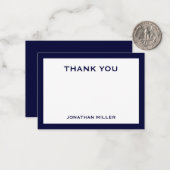 Correspondance Merci Carte de notes avec nom Marine (Devant/Arrière en situation)