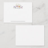 Correspondance Merci Carte pour notes de Zinnia Floral (Devant / Derrière)