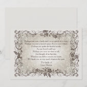 Correspondance Merci de Carte pour notes de retour du souvenir fl (Devant / Derrière)