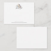 Correspondance Merci de Carte pour notes floral pourpre (Devant / Derrière)