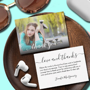 Correspondance Merci de graduation photo Petite carte de note