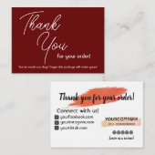 Correspondance Merci Maroon Pour Votre Carte De Commande (Devant / Derrière)