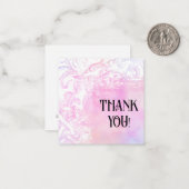 Correspondance *~* MERCI Pink Gratitude AP62 Carte de note plate (Devant/Arrière en situation)