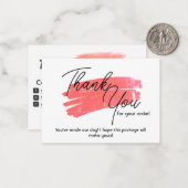 Correspondance Merci Pour Votre Carte De Commandes (Devant/Arrière en situation)