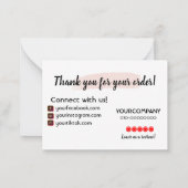 Correspondance Merci Pour Votre Carte De Note Professionnelle (Dos)