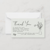 Correspondance Merci pour votre petit Carte de visite d'achat | (Devant)