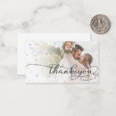 Correspondance merci script mariage de la carte de photo déchargé (Devant/Arrière en situation)