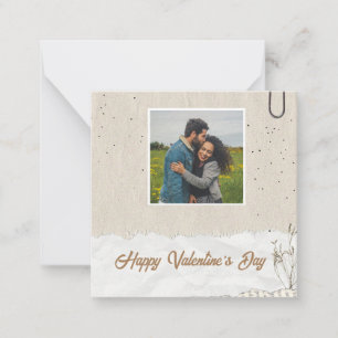 Correspondance Message photo personnalisé Valentines Carte de voe