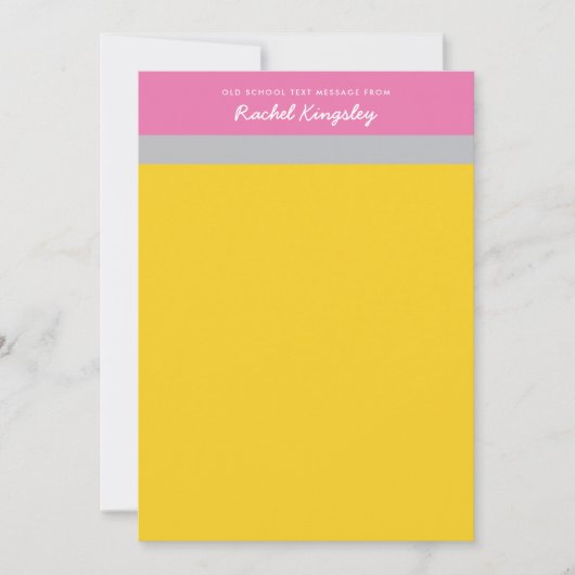 Correspondance Message texte du Carte pour notes de la vieille éc (Devant)