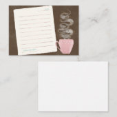 Correspondance Mini carte de note pour notes de café (Devant / Derrière)