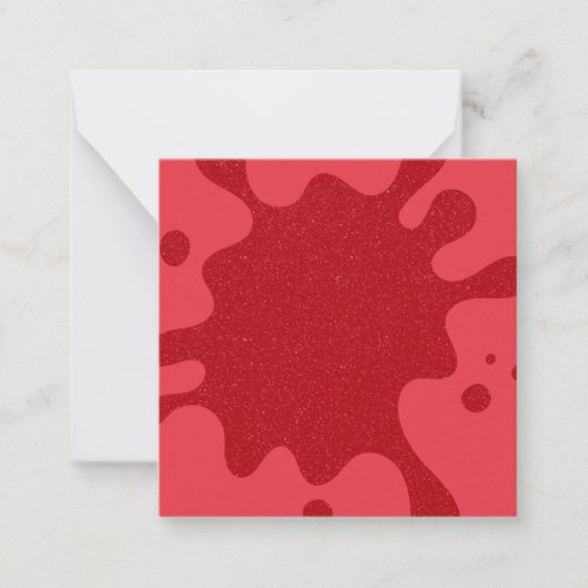 Correspondance Mini carte de note Tomato Red Splash - personnalis (Devant)
