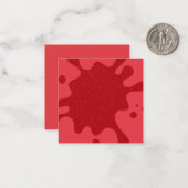Correspondance Mini carte de note Tomato Red Splash - personnalis (Devant/Arrière en situation)