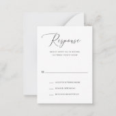 Correspondance Mini carte RSVP de mariage simple et élégant (Devant)