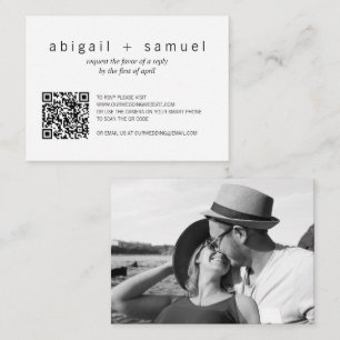 Correspondance Mini carte RSVP mini-Mariage de code QR photo mini