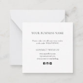 Correspondance Moderne Calligraphie Petite entreprise Carte de re (Dos)