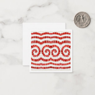 Correspondance MOSAÏQUE IONIQUE ROUGE Carte plate carrée de 6,35