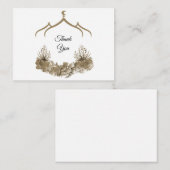 Correspondance Mosquée Carte de remerciements à fleurs (Devant / Derrière)