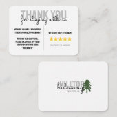 Correspondance Mountain Pine Cabine location de vacances Carte de (Devant / Derrière)