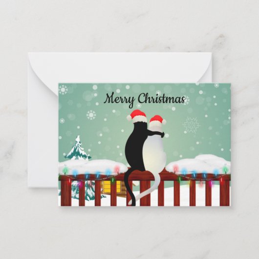 Correspondance Noël de la carte de Noël de chat (Devant)