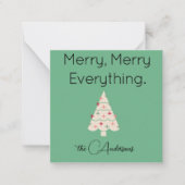 Correspondance Nom || Carte de vœux plate de Noël moderne et joye (Devant)