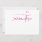 Correspondance Nom de script moderne carte blanche (Devant)