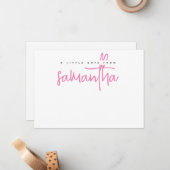 Correspondance Nom de script moderne carte blanche (Devant/Arrière en situation)