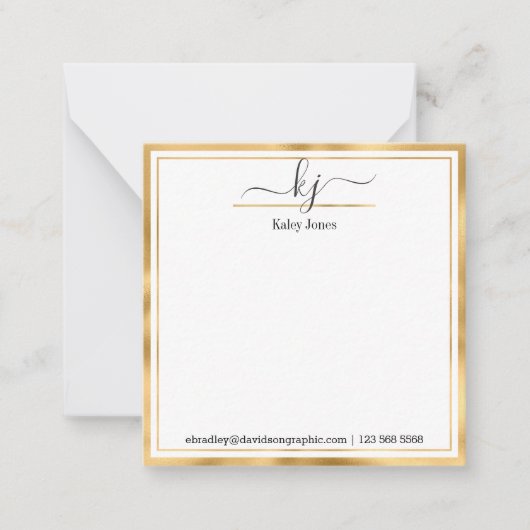 Correspondance Nom du monogramme | À Partir Du Bureau De La Carte (Devant)