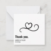 Correspondance Note de Carte de remerciements simple et moderne p (Devant)