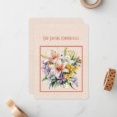 Correspondance Notre carte de notes Condolences Sincères (Devant/Arrière en situation)