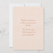 Correspondance Notre carte de notes Condolences Sincères (Dos)