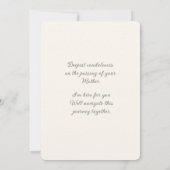 Correspondance Notre carte de notes Condolences Sincères (Dos)