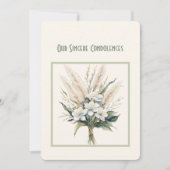 Correspondance Notre carte de notes Condolences Sincères (Devant)