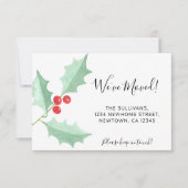 Correspondance Nous avons déménagé Carte de notification de démén (Devant)