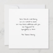 Correspondance Nouvelle carte de note plate d'adresse (Dos)