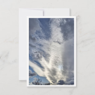 Correspondance Nuages dans le ciel de janvier - Carte de note de