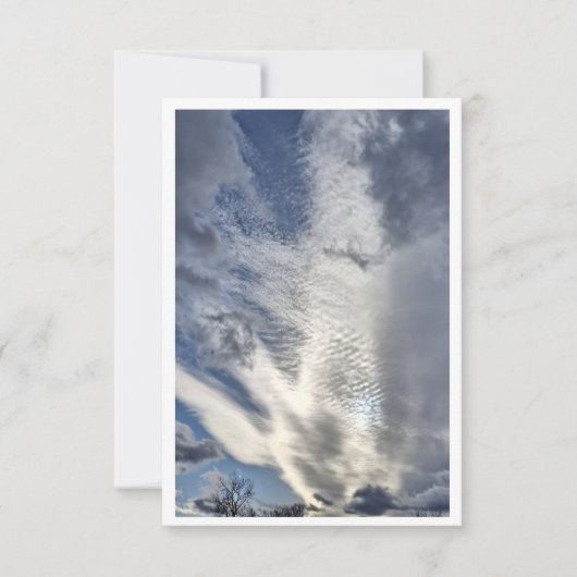 Correspondance Nuages dans le ciel de janvier - Carte de note de (Devant)