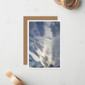Correspondance Nuages dans le ciel de janvier - Carte de note de (Devant/Arrière en situation)