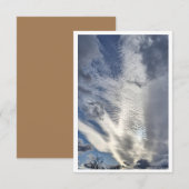 Correspondance Nuages dans le ciel de janvier - Carte de note de (Devant / Derrière)