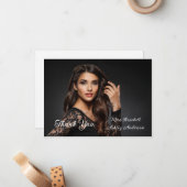 Correspondance Pageant Queen Flat Carte de remerciements (Devant/Arrière en situation)