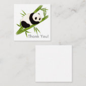 Correspondance Panda Bear Bamboo Tree Merci Carte de note (Devant / Derrière)