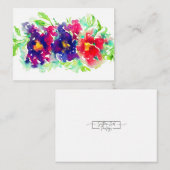 Correspondance Panneaux de la carte Note Aquarelle (Devant / Derrière)