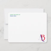 Correspondance Papeterie personnelle : Carte de note Cœurs d'amou (Dos)