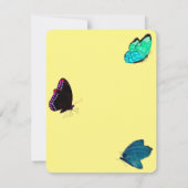 Correspondance Papillons de printemps carte à note plate (Dos)