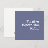 Correspondance Pardonner avant la carte de billets de combat (Devant / Derrière)