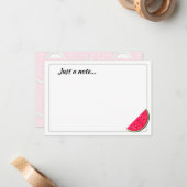 Correspondance Pastèque de dessin animé mignonne carte personnali (Devant/Arrière en situation)