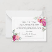 Correspondance Peony et verdure Rose Carte de remerciements (Devant)